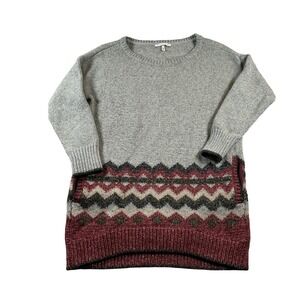 Victorias Secret Wool/Alpaca Blend Fair Isle OversizedSweater Large Pocket Tunic